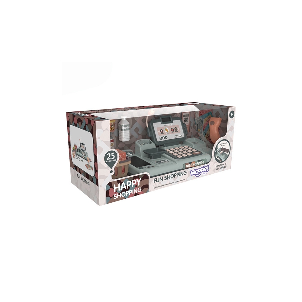 WOOPIE Kids' Cash Register Scanner Scale Microphone + 25 Accessories					