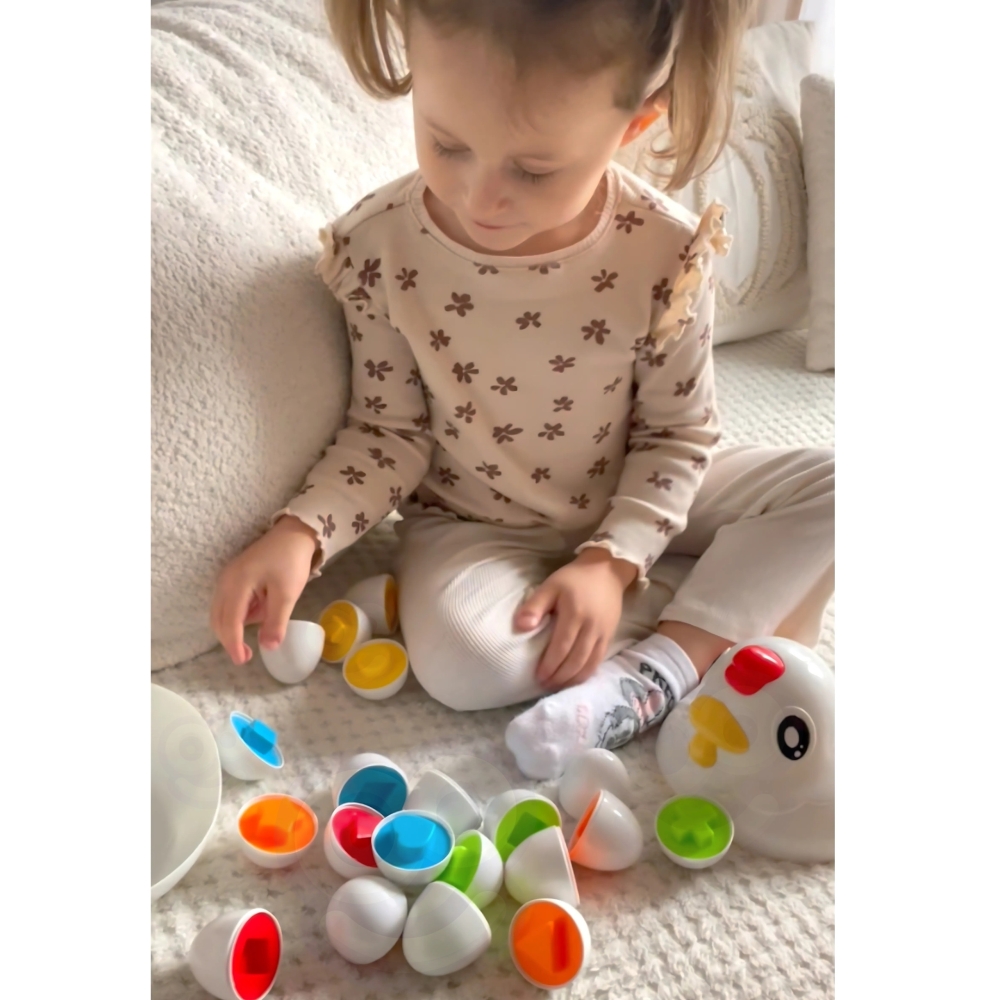 Formų rūšiuoklė WOOPIE Montessori Viščiukas-LEKER-e-vaikas