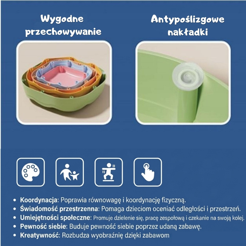 Sensoriniai balansavimo akmenys su tekstūromis WOOPIE, 5 vnt-Laikina-e-vaikas