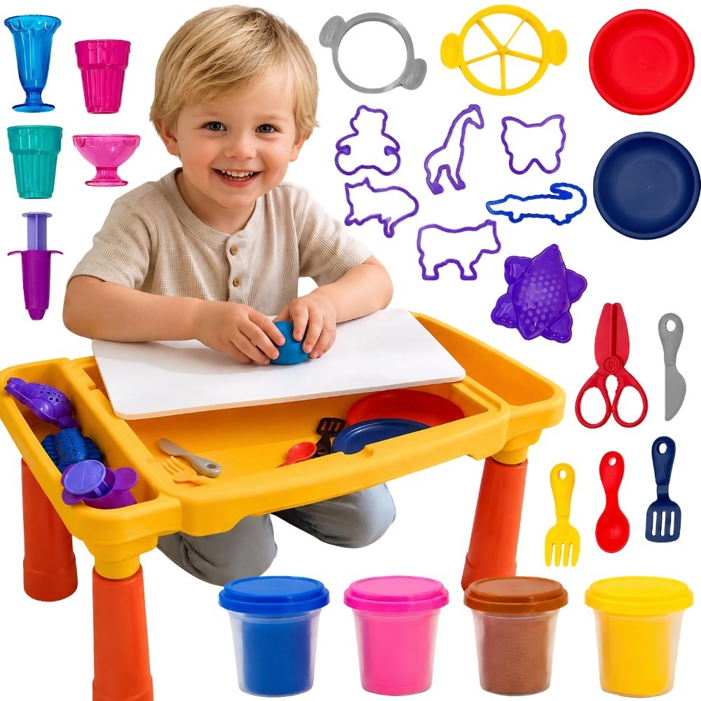 Plastilino žaidimų rinkinys WOOPIE su laikymo dėže, 40 el.