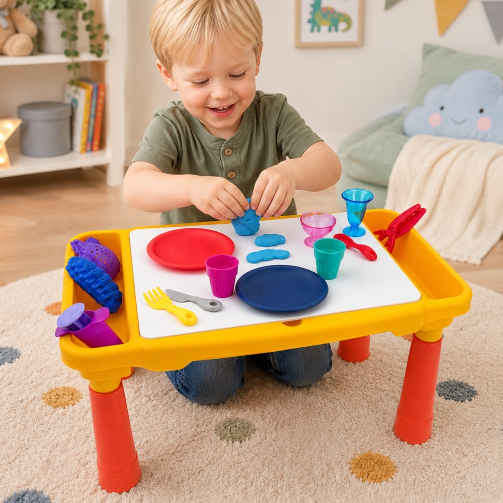 WOOPIE Dough Table Set with Storage 40 pcs. 