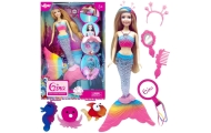 Lėlė undinė Gina WOOPIE Magic Rainbow su aksesuarais-LEKER-e-vaikas