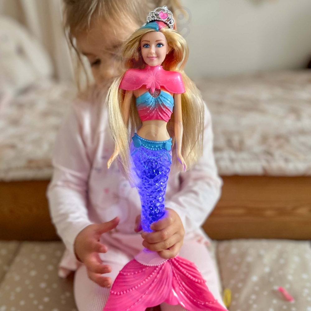 WOOPIE Gina Magic Rainbow Mermaid Doll with Accessories 