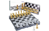 WOOPIE Portable Magnetic Chess Set Gold Silver					