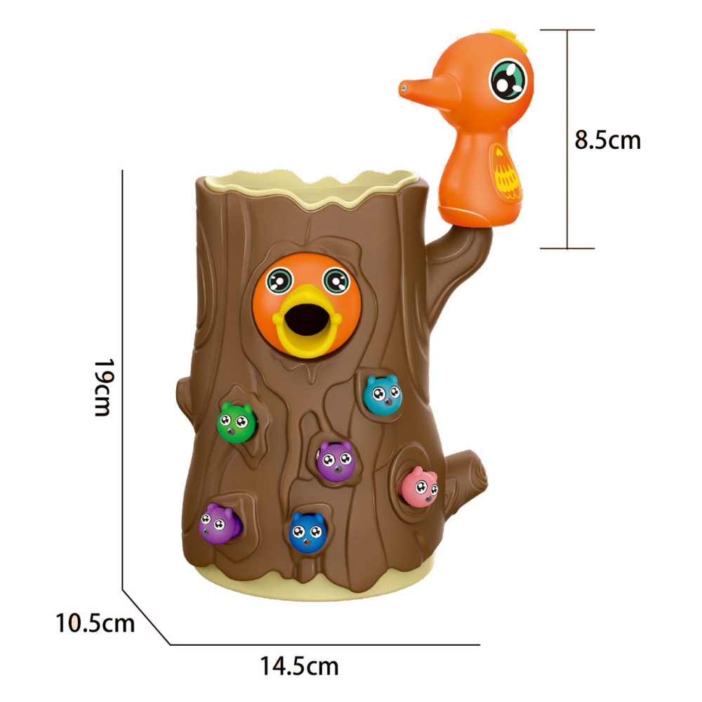 WOOPIE Magnetic Arcade Game Catch the Bug 2 Woodpeckers + 10 Bugs 