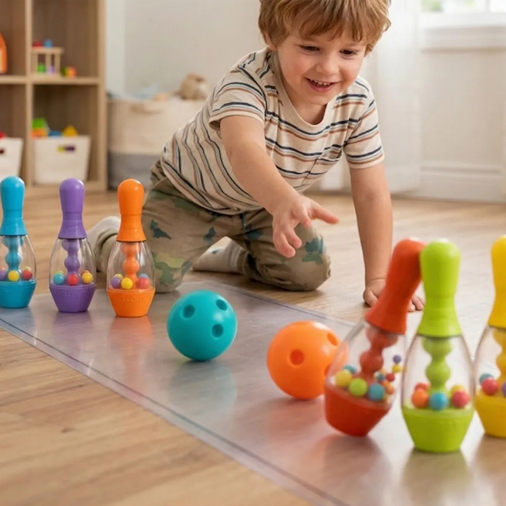 Spalvingas boulingas vaikams WOOPIE, 8 vnt-LEKER-e-vaikas