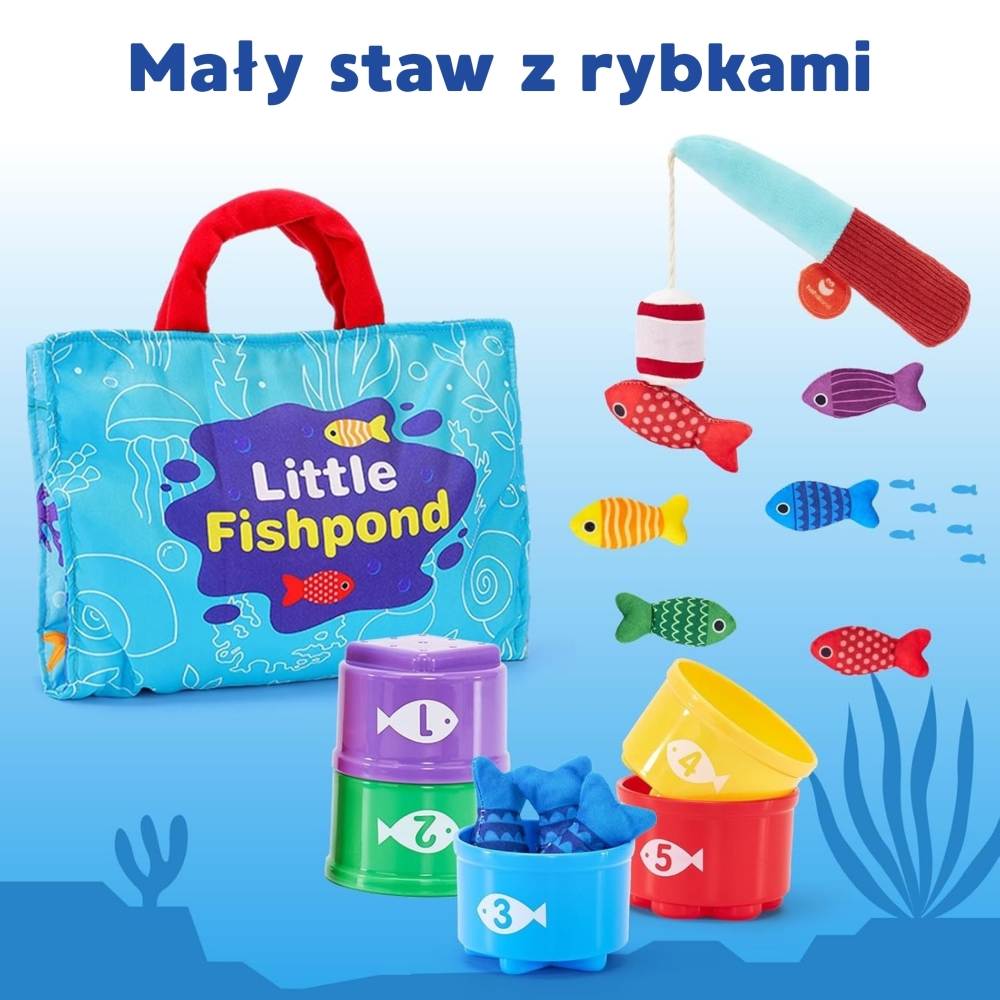 Mažojo žvejo rinkinys WOOPIE – skaičiavimo mokymasis, 22 dalys-LEKER-e-vaikas