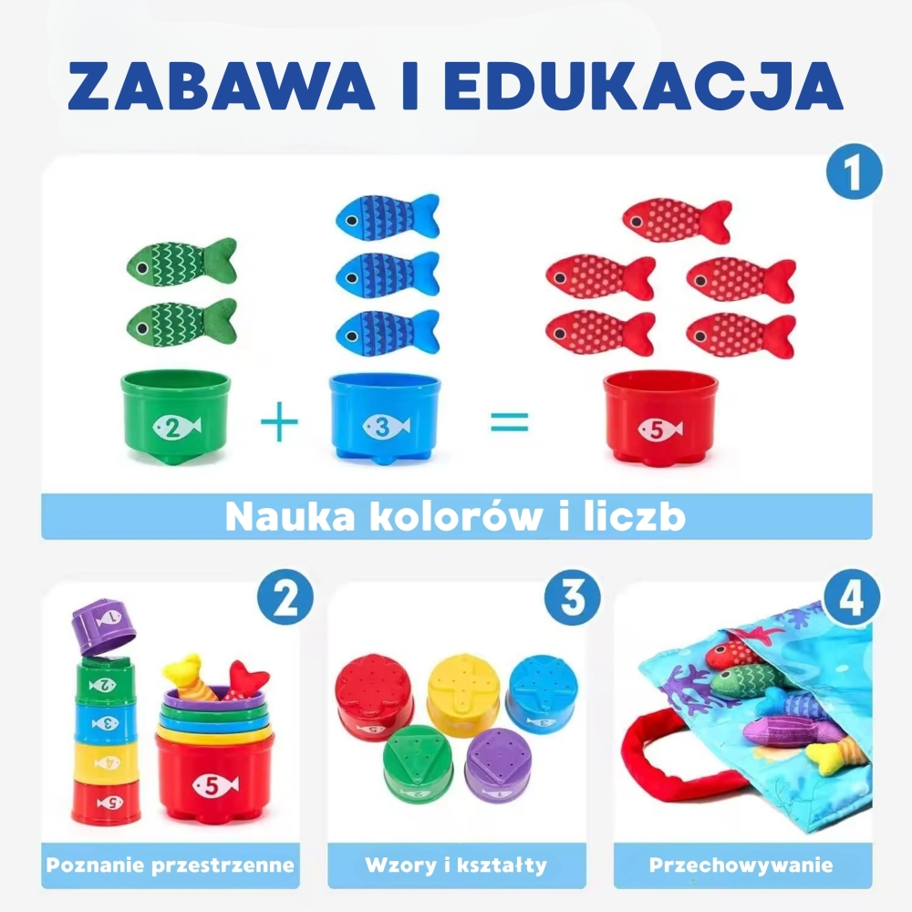 WOOPIE Little Fisherman's Set Learning Counting 22 Pieces 
