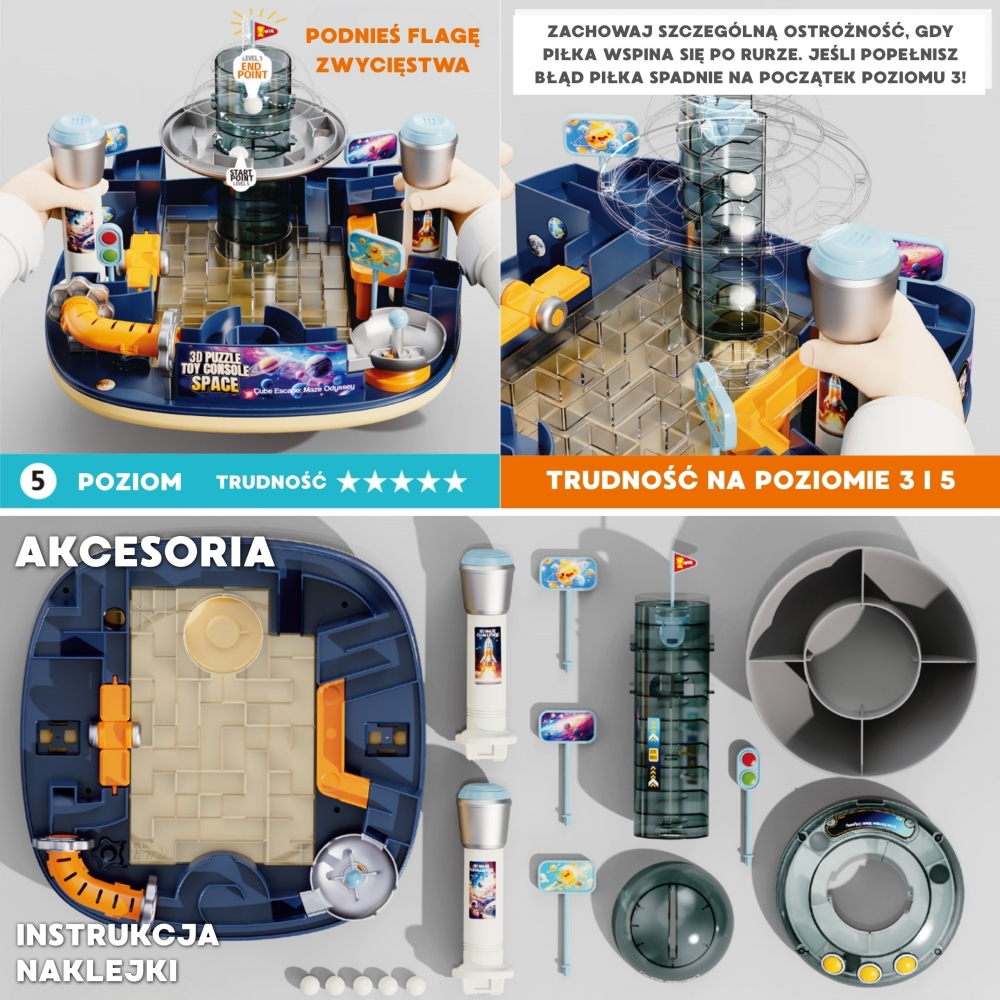 Interaktyvi žaidimų konsolė Woopie Space Maze 3D-LEKER-e-vaikas