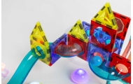 Magnetinis konstruktorius WOOPIE su rutulių takeliu ir šviesele, 75 vnt-Žaislai, Konstruktoriai, Magnetiniai konstruktoriai-e-va