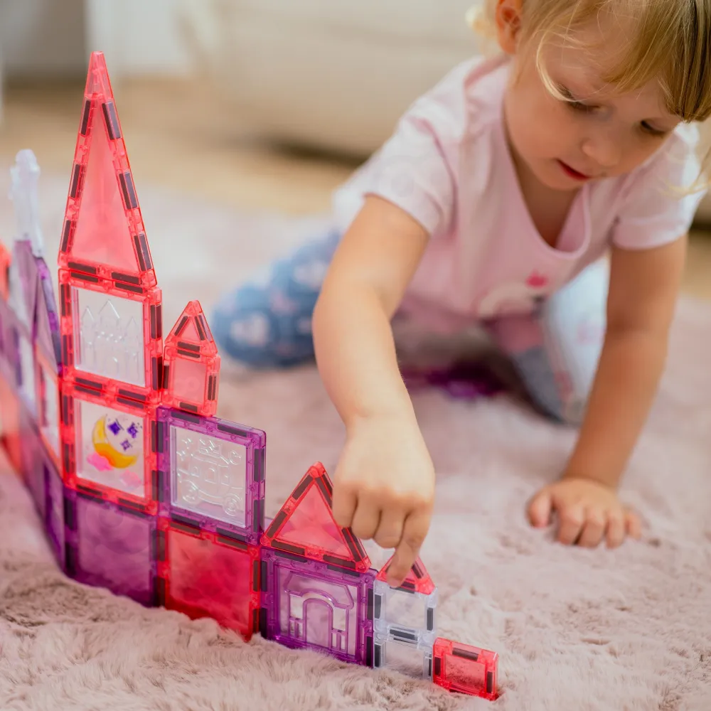 Magnetinis konstruktorius WOOPIE Princesės pilis, 50 vnt-Žaislai, Konstruktoriai, Magnetiniai konstruktoriai-e-vaikas