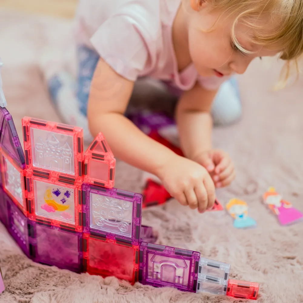 Magnetinis konstruktorius WOOPIE Princesės pilis, 50 vnt-Žaislai, Konstruktoriai, Magnetiniai konstruktoriai-e-vaikas