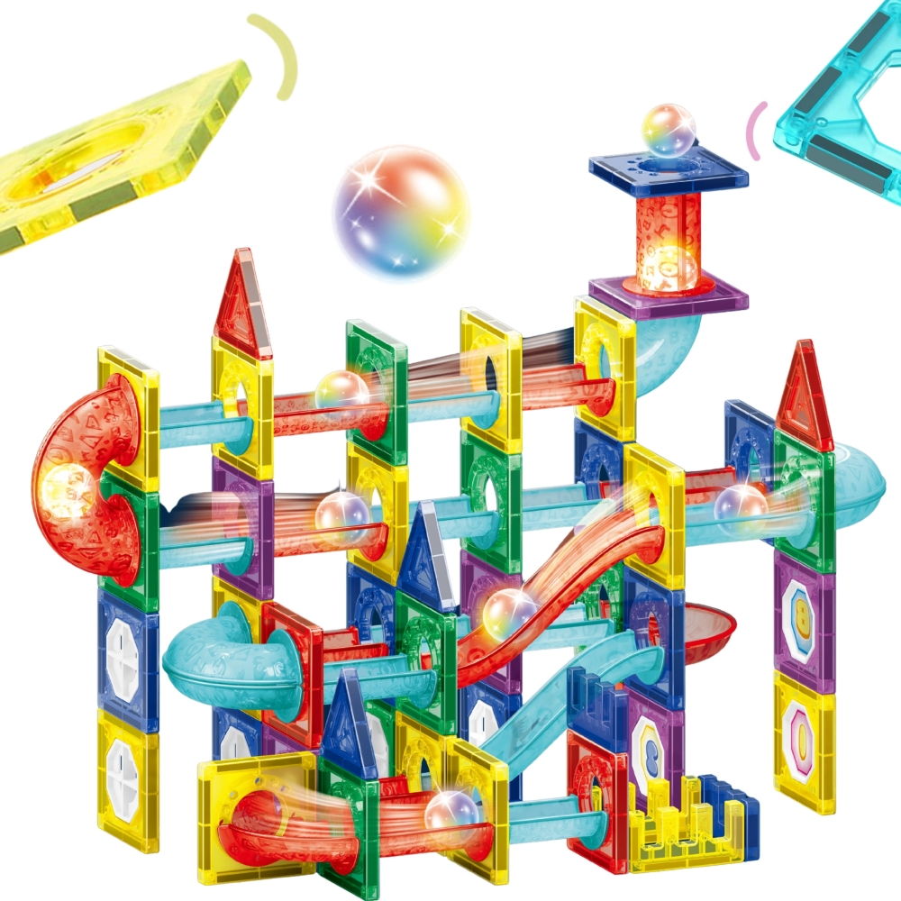Magnetinis konstruktorius WOOPIE 3D Kamuoliukų takelis, 105 vnt-Žaislai, Konstruktoriai, Magnetiniai konstruktoriai-e-vaikas