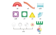 WOOPIE Magnetic Construction Blocks 3D Educational Set Ball Track 105pcs.					