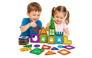 WOOPIE Magnetic Construction Blocks 3D Educational Set Castle 30 pcs.					