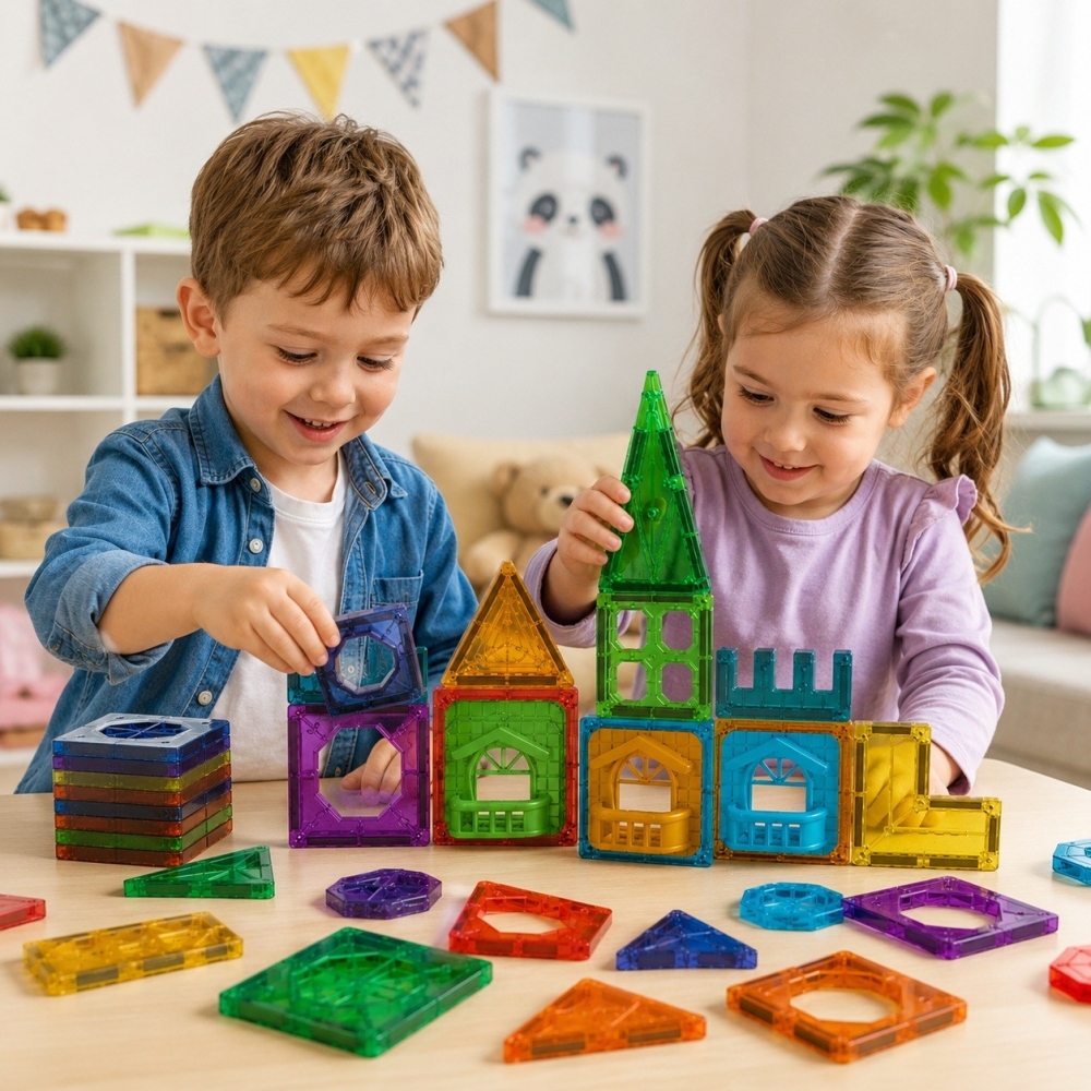 Magnetinis konstruktorius WOOPIE 3D mokomasis rinkinys „Pilis“, 30 vnt-Žaislai, Konstruktoriai, Magnetiniai konstruktoriai-e-vai
