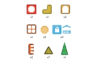 WOOPIE Magnetic Construction Blocks 3D Educational Set Castle 30 pcs.					