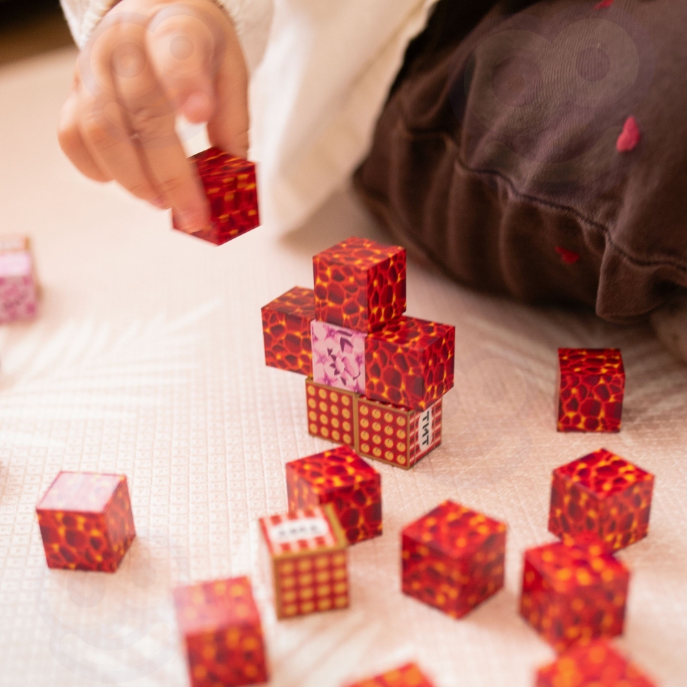 Magnetinis konstruktorius WOOPIE kubeliai Cubes Pixels, 74 vnt-Žaislai, Konstruktoriai, Magnetiniai konstruktoriai-e-vaikas