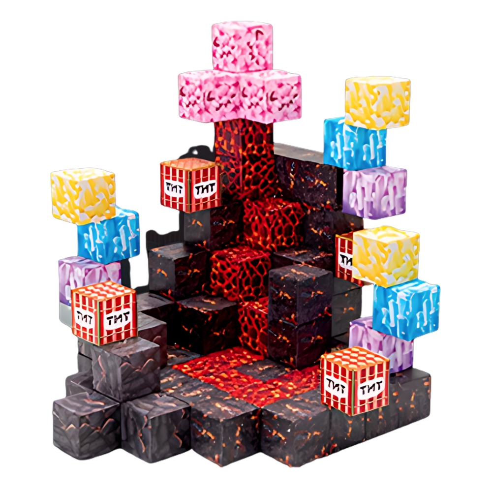 Magnetinis konstruktorius WOOPIE kubeliai Cubes Pixels, 74 vnt-Žaislai, Konstruktoriai, Magnetiniai konstruktoriai-e-vaikas