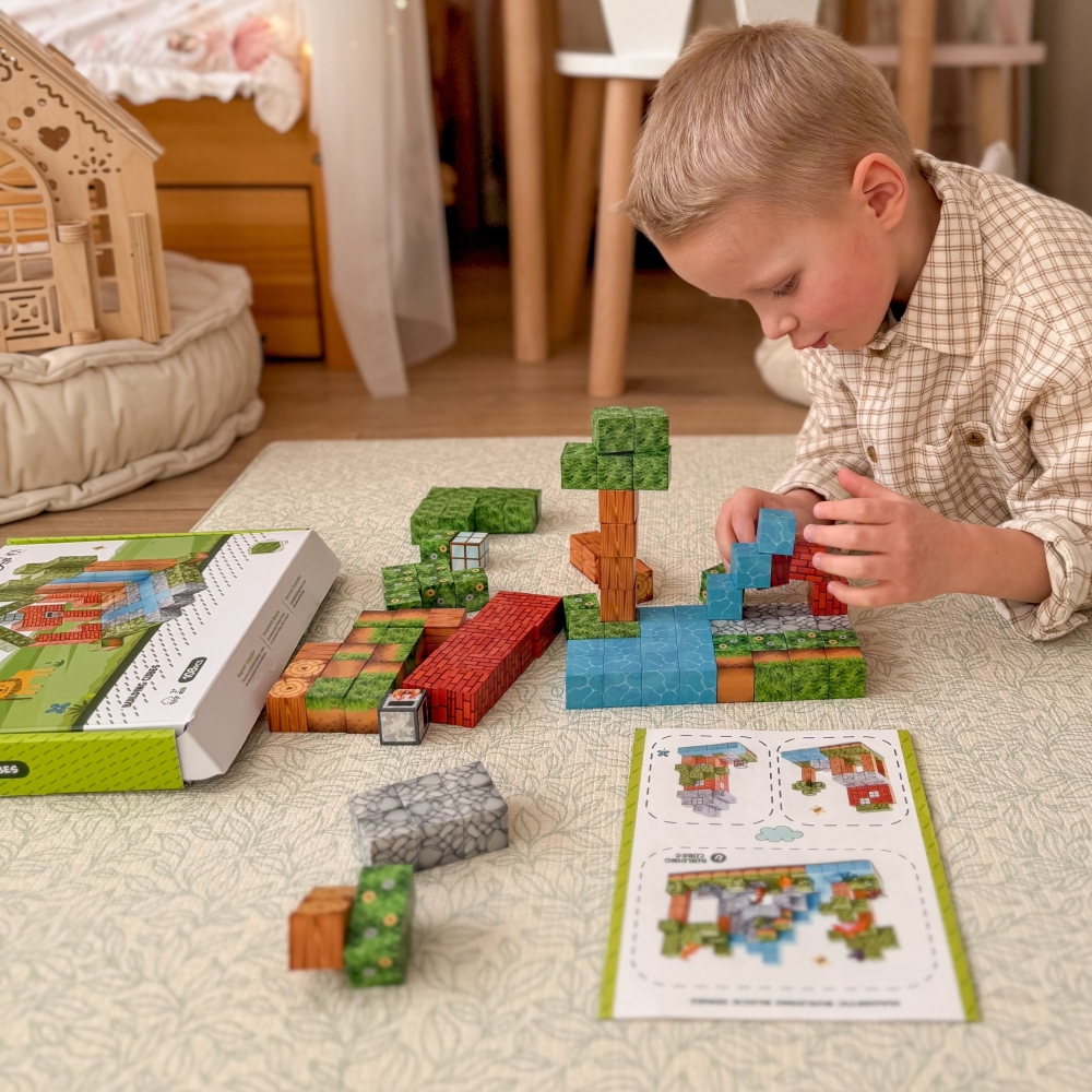 Magnetinis konstruktorius WOOPIE kubeliai World of Blocks, 108 vnt-Žaislai, Konstruktoriai, Magnetiniai konstruktoriai-e-vaikas