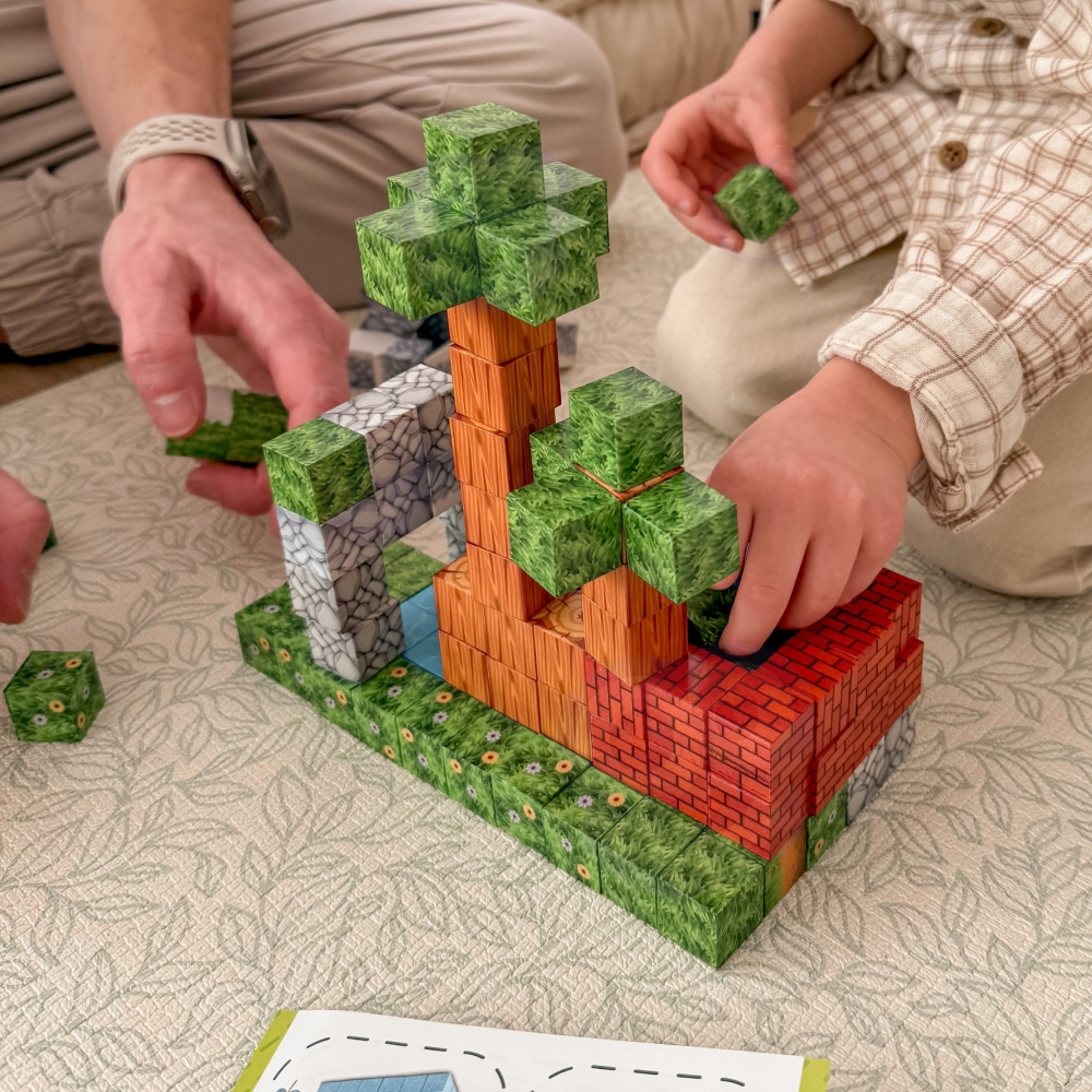 Magnetinis konstruktorius WOOPIE kubeliai World of Blocks, 108 vnt-Žaislai, Konstruktoriai, Magnetiniai konstruktoriai-e-vaikas