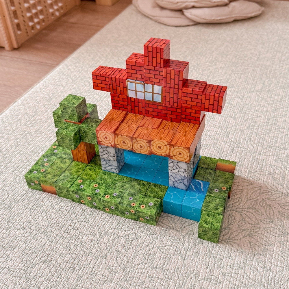 Magnetinis konstruktorius WOOPIE kubeliai World of Blocks, 108 vnt-Žaislai, Konstruktoriai, Magnetiniai konstruktoriai-e-vaikas