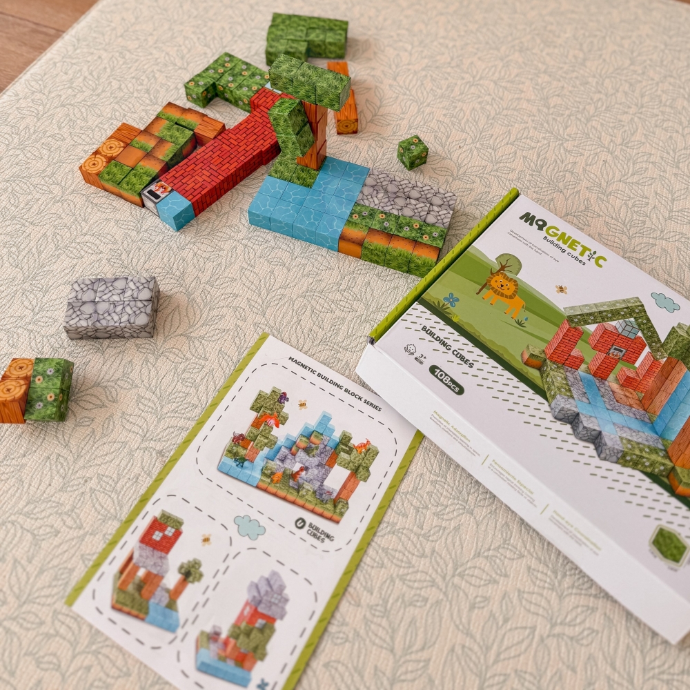 Magnetinis konstruktorius WOOPIE kubeliai World of Blocks, 108 vnt-Žaislai, Konstruktoriai, Magnetiniai konstruktoriai-e-vaikas