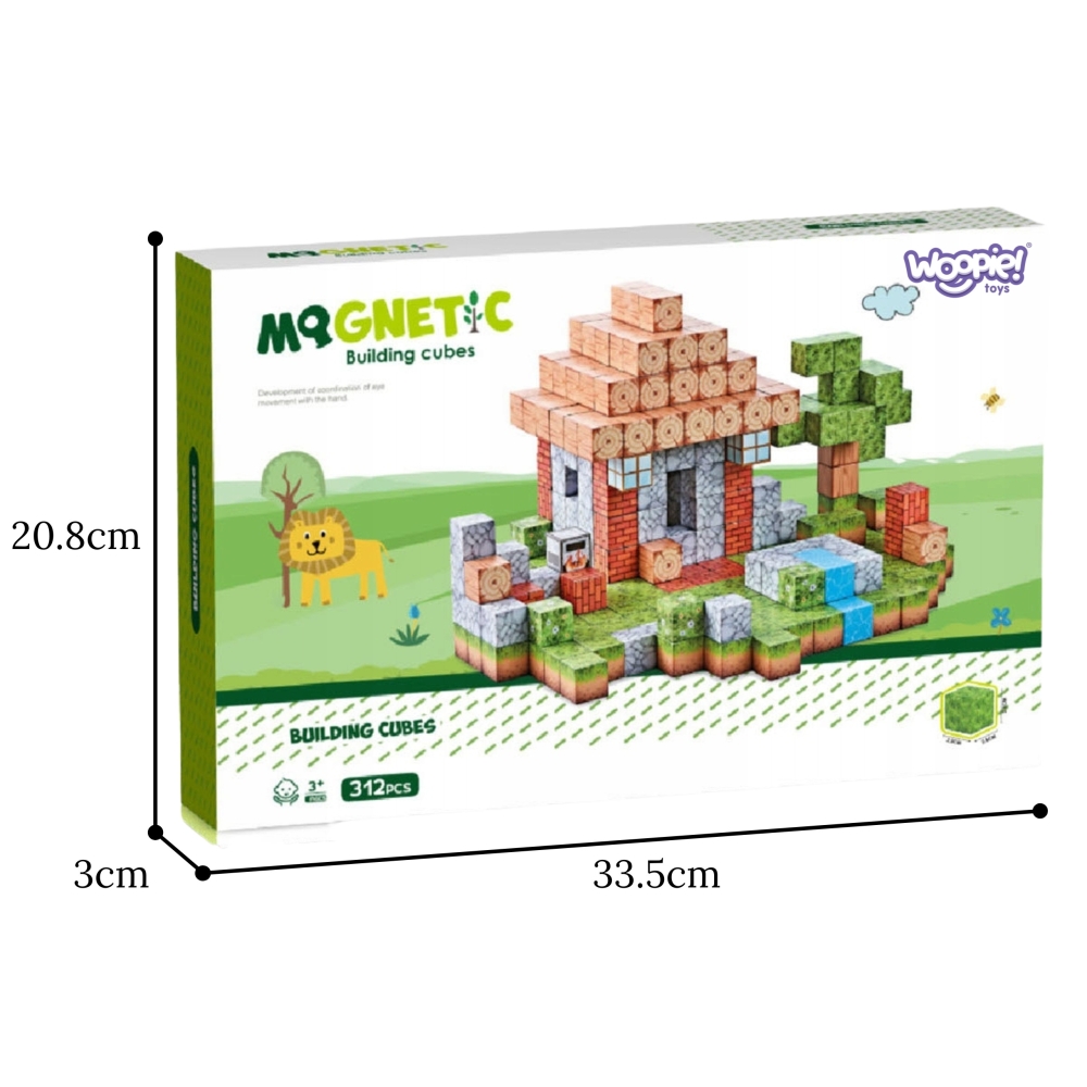 Magnetinis konstruktorius WOOPIE kubeliai World of Blocks, 108 vnt-Žaislai, Konstruktoriai, Magnetiniai konstruktoriai-e-vaikas