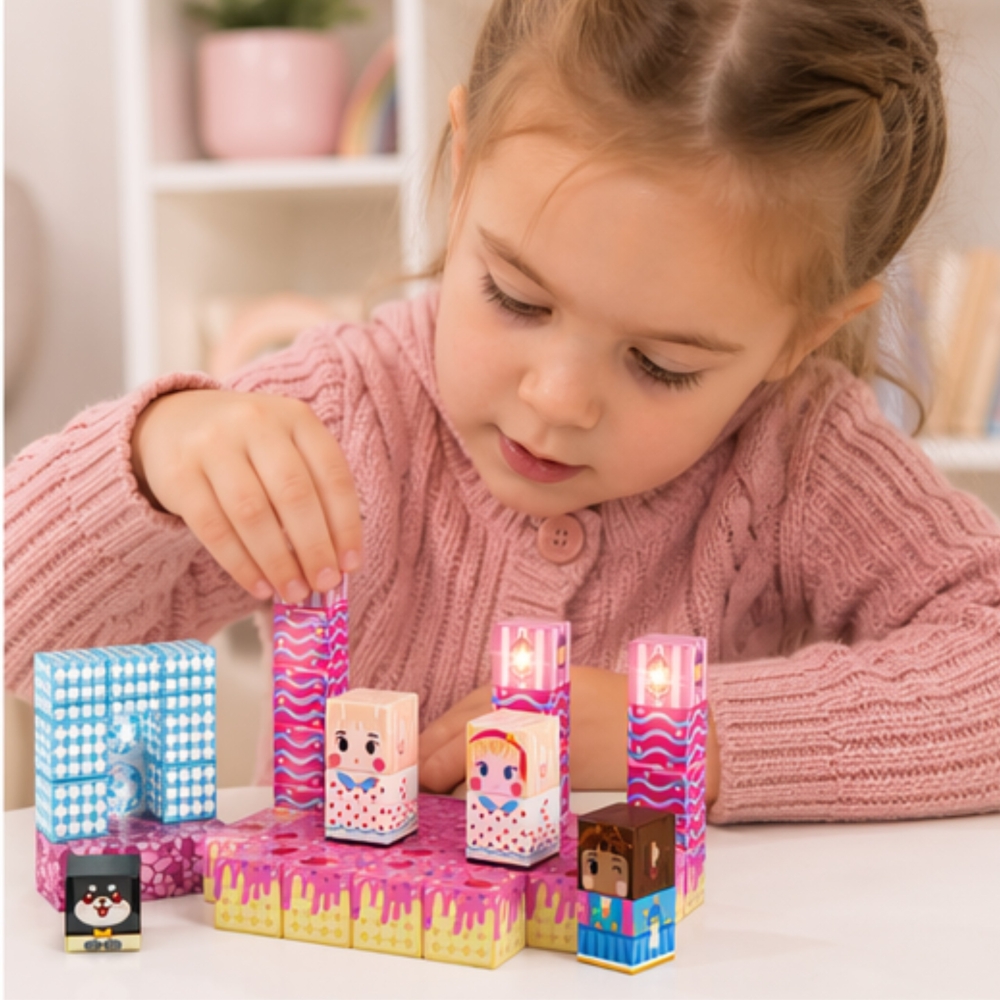 Magnetinis konstruktorius WOOPIE kubeliai Scene, 59 vnt-Žaislai, Konstruktoriai, Magnetiniai konstruktoriai-e-vaikas