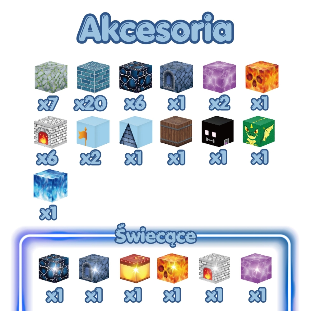 Magnetinis konstruktorius WOOPIE kubeliai Pixel Castle, 64 vnt-Žaislai, Konstruktoriai, Magnetiniai konstruktoriai-e-vaikas