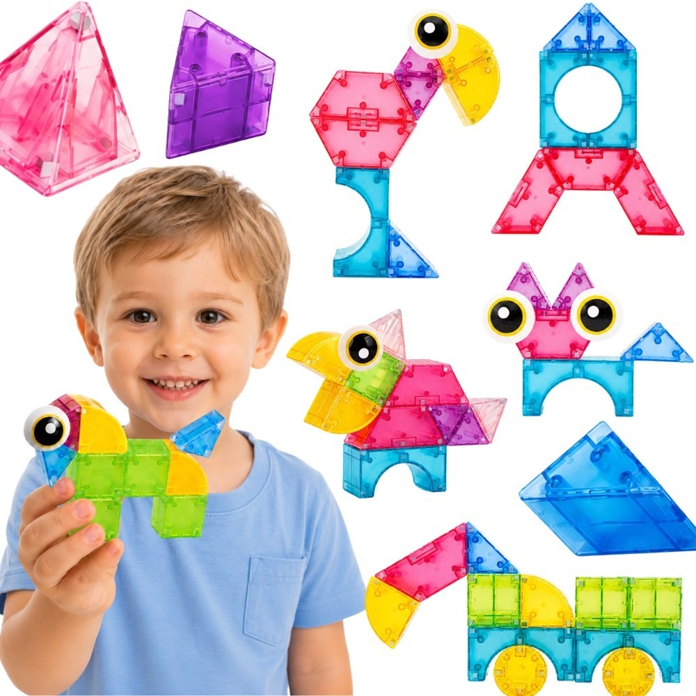 Magnetinis konstruktorius WOOPIE kubeliai M Block 3D, 21 vnt-Žaislai, Konstruktoriai, Magnetiniai konstruktoriai-e-vaikas