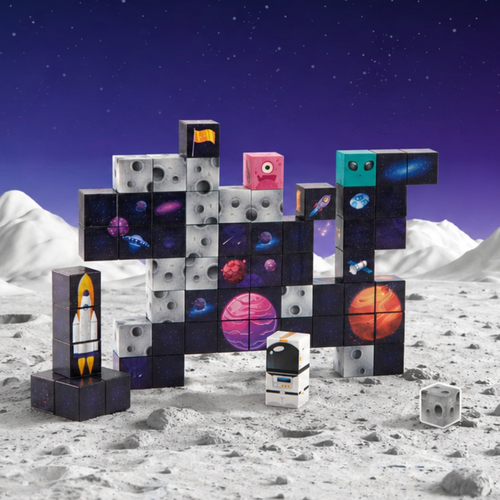 Magnetinis konstruktorius WOOPIE blokeliai Cosmos, 74 vnt-Žaislai, Konstruktoriai, Magnetiniai konstruktoriai-e-vaikas