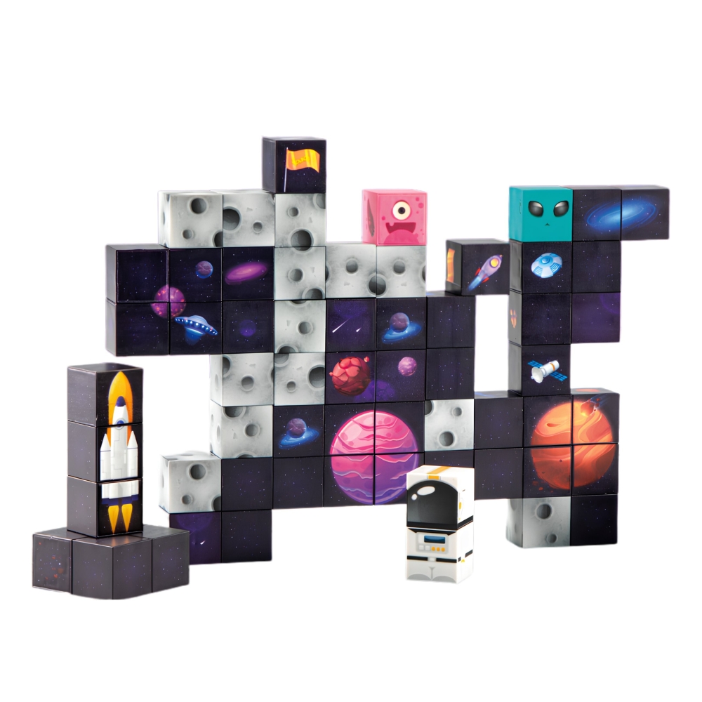 Magnetinis konstruktorius WOOPIE blokeliai Cosmos, 74 vnt-Žaislai, Konstruktoriai, Magnetiniai konstruktoriai-e-vaikas