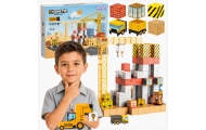 WOOPIE Magnetic Blocks 165pcs Cubes Construction Crane Excavator Gift 3D					
