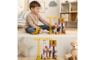 Magnetinis konstruktorius WOOPIE blokeliai, statybinis kranas, ekskavatorius, 3D 165 vnt-Žaislai, Konstruktoriai, Magnetiniai ko