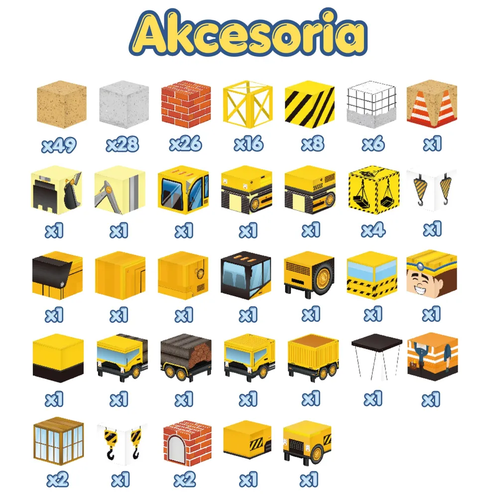 Magnetinis konstruktorius WOOPIE blokeliai, statybinis kranas, ekskavatorius, 3D 165 vnt-Žaislai, Konstruktoriai, Magnetiniai ko