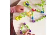 Statybinis konstruktorius WOOPIE su siurbtukais Crazy Animals-LEKER-e-vaikas