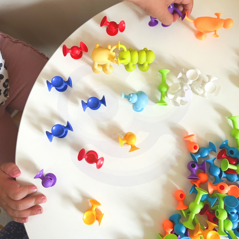 WOOPIE Suction Cup Building Blocks - Crazy Animals 