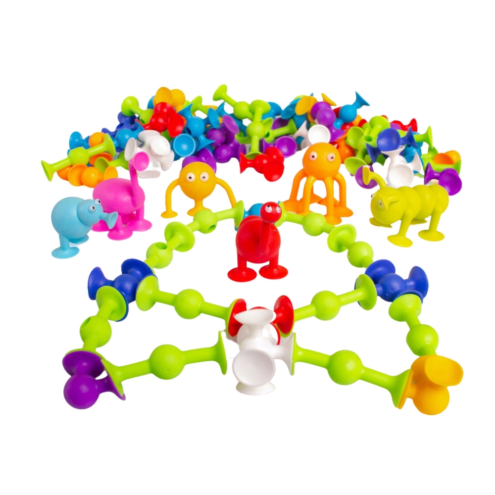 WOOPIE Suction Cup Building Blocks - Crazy Animals 