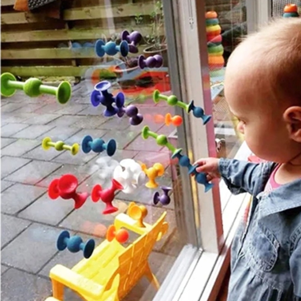 WOOPIE Suction Cup Building Blocks - Crazy Animals 