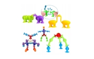 Statybinis konstruktorius WOOPIE su siurbtukais Crazy Animals-LEKER-e-vaikas