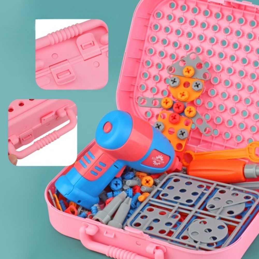 Konstruktorius 3D Woopie Unicorn rožiniame lagamine-LEKER-e-vaikas