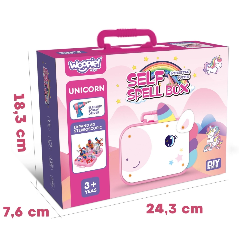 3D DIY Twisting Blocks Woopie Unicorn 