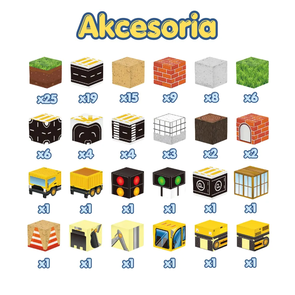 Magnetinis konstruktoriu WOOPIE statybiniai blokeliai „Statybvietė“, 115 el.