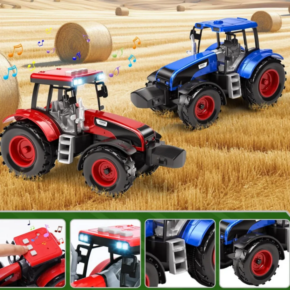 WOOPIE Car Tow Truck with Tractors Farm Lights Sounds 