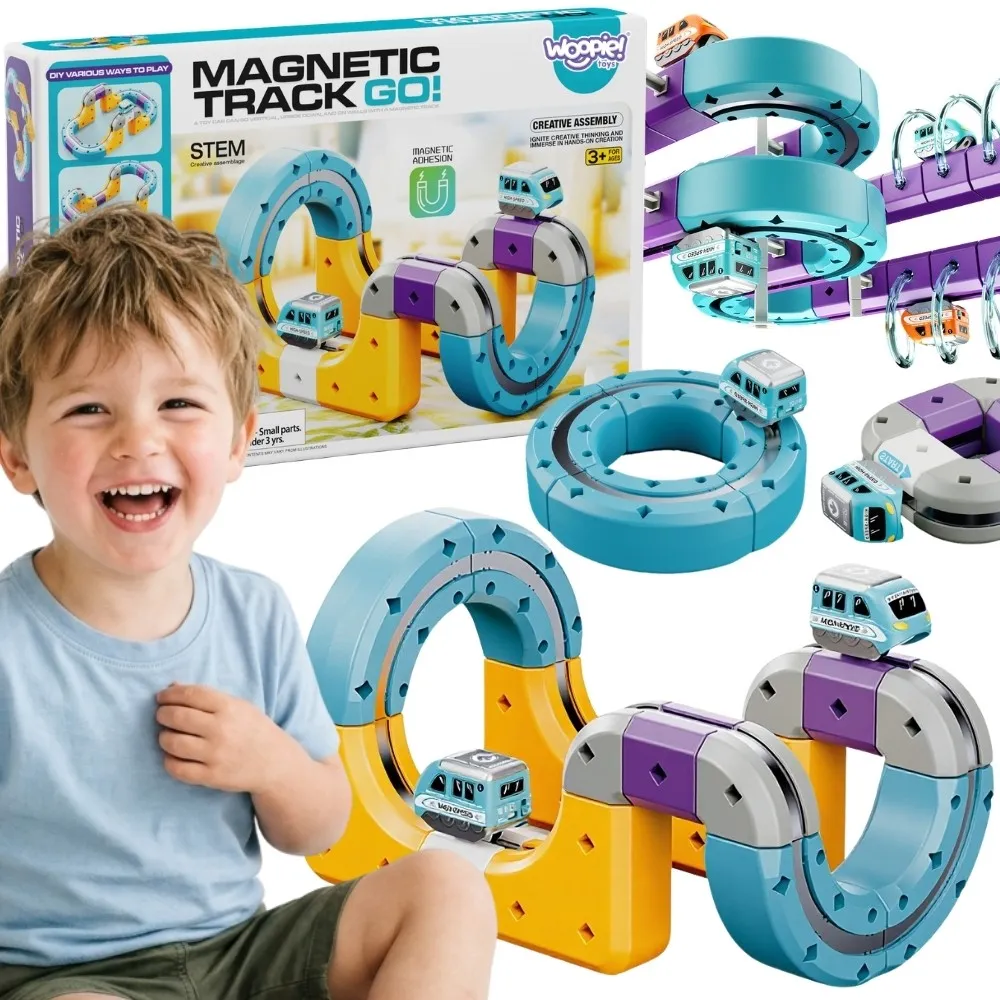 Magnetinis konstruktorius WOOPIE su traukos efektu, 39 el.-Žaislai, Konstruktoriai, Magnetiniai konstruktoriai-e-vaikas
