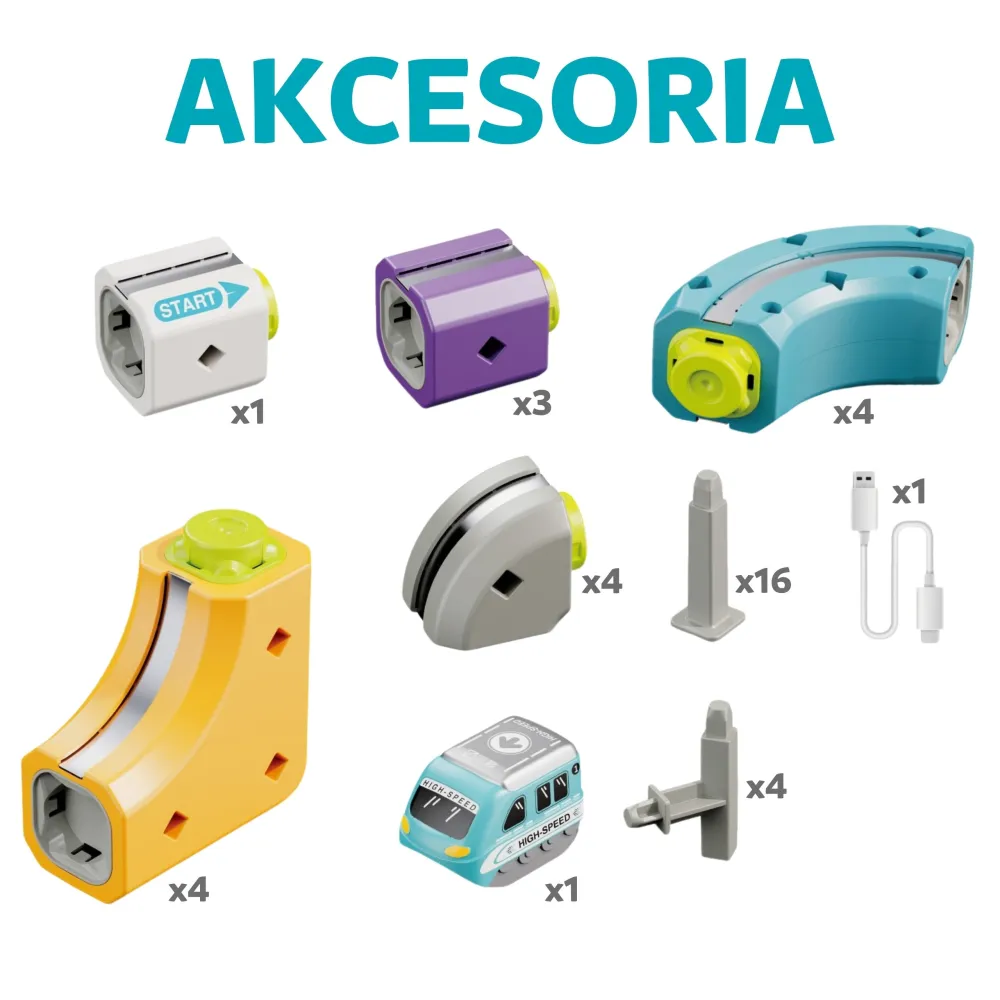 Magnetinis konstruktorius WOOPIE su traukos efektu, 39 el.-Žaislai, Konstruktoriai, Magnetiniai konstruktoriai-e-vaikas