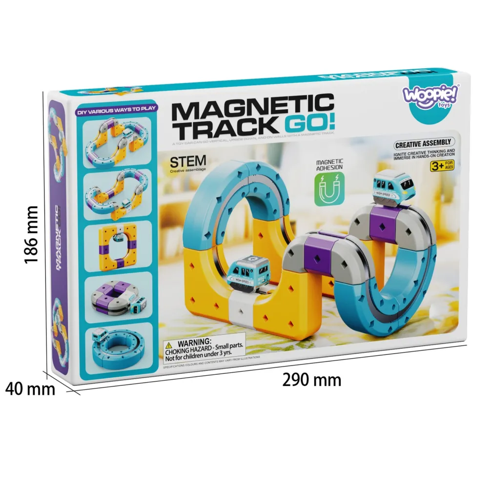 Magnetinis konstruktorius WOOPIE su traukos efektu, 39 el.-Žaislai, Konstruktoriai, Magnetiniai konstruktoriai-e-vaikas