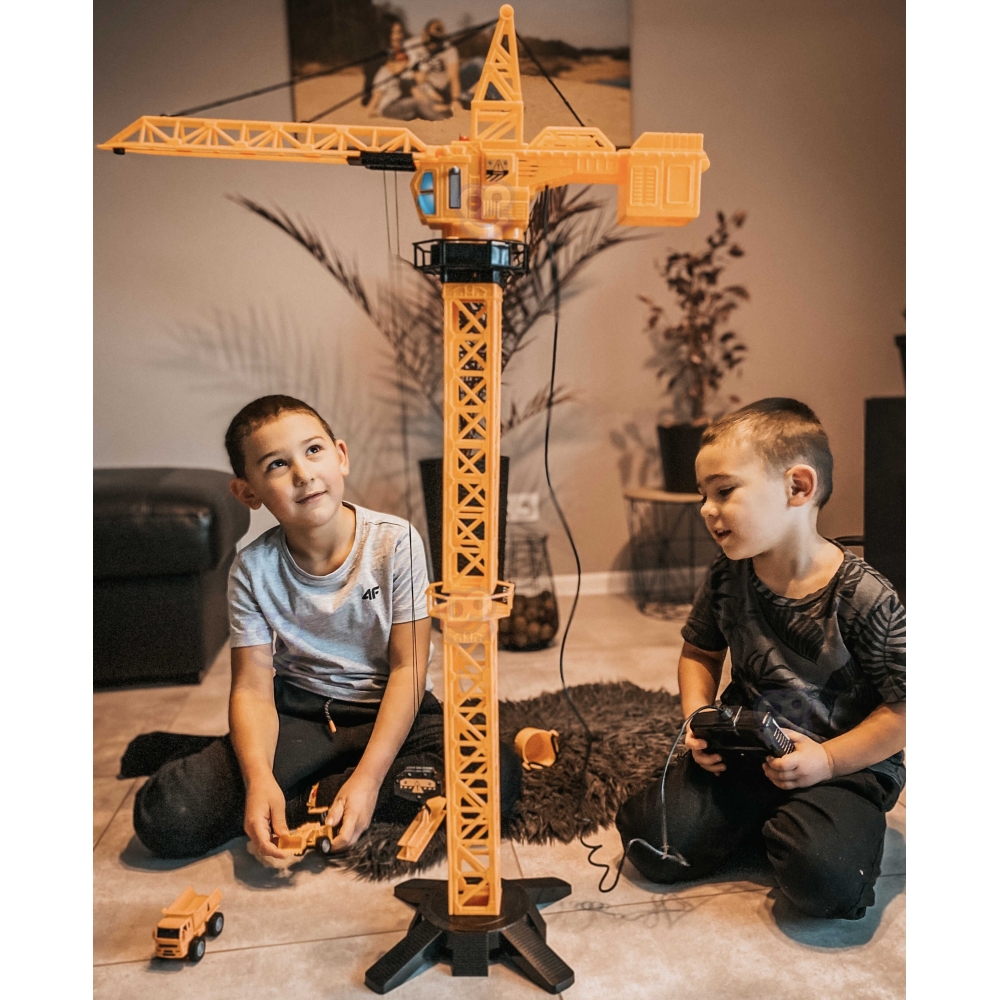 WOOPIE Remote Controlled Crane 103cm R/C Truck Excavator + 4 Accs. 