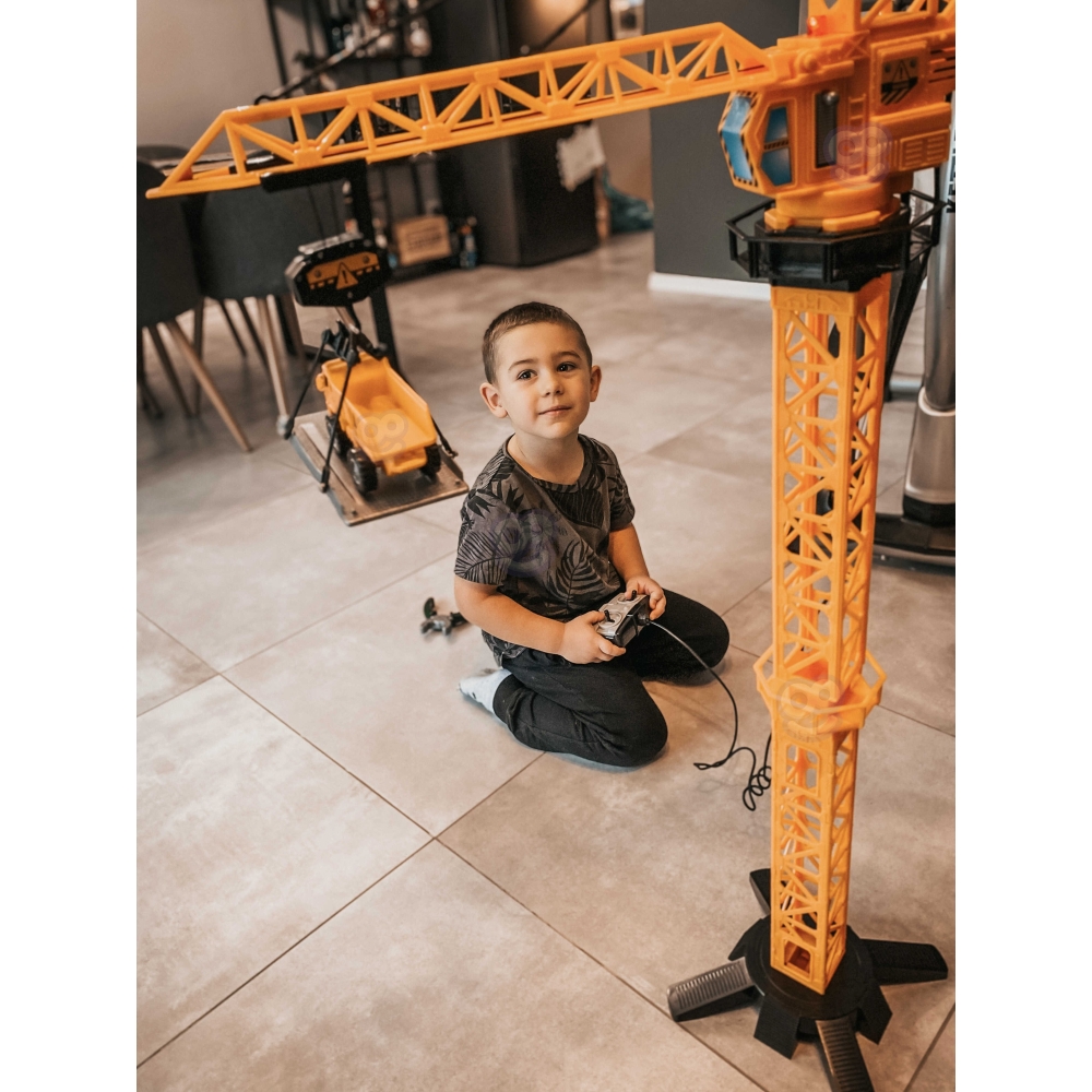 WOOPIE Remote Controlled Crane 103cm R/C Truck Excavator + 4 Accs. 